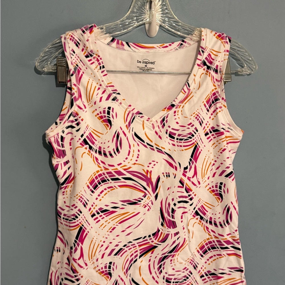 Be Inspired White Top with Colorful Accents